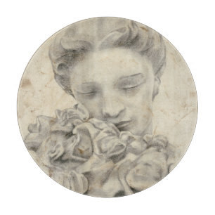 Planche À Découper Statue dans le Jardin I