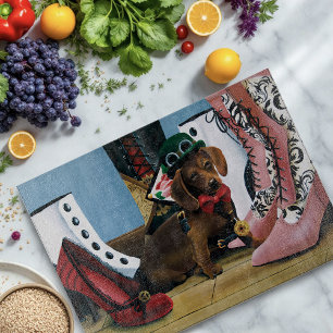 Planche À Découper Steampunk Dachshund Chaussures Bottes victoriennes