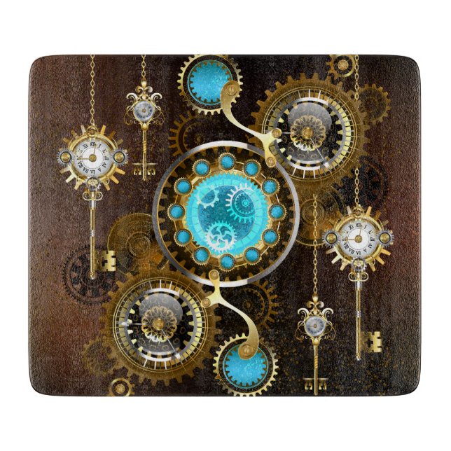 Planche À Découper Steampunk Rusty Background (Devant)
