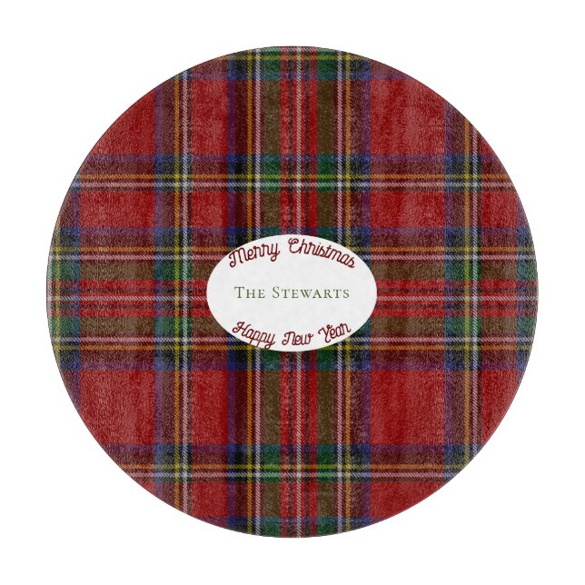 Planche À Découper Stuart Plaid Tartan Christmas (Devant)