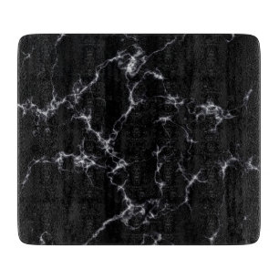 Planche À Découper Style marbre élégant4 - Noir et blanc