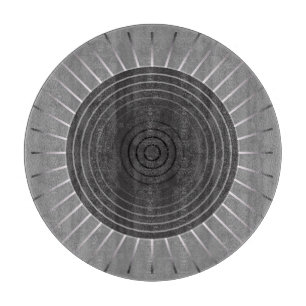 Planche À Découper Sunburst géométrique moderne - Hématite foncé gris