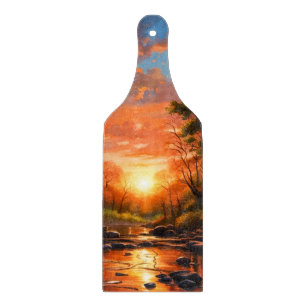 Planche À Découper Sunset de la rive du ruisseau