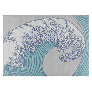 Planche À Découper Surf asiatique japonais Vague Art Ocean Art