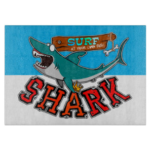 Planche À Découper Surf avec requin