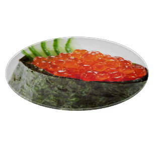 Planche À Découper Sushi d'Ikura (oeufs de poisson saumonés) Gunkan