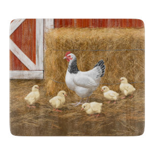 Planche À Découper Sussex Chicken Mama Hen et Chicks