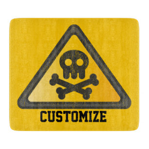 Planche À Découper Symbole d'avertissement amusant Thunder_Cove