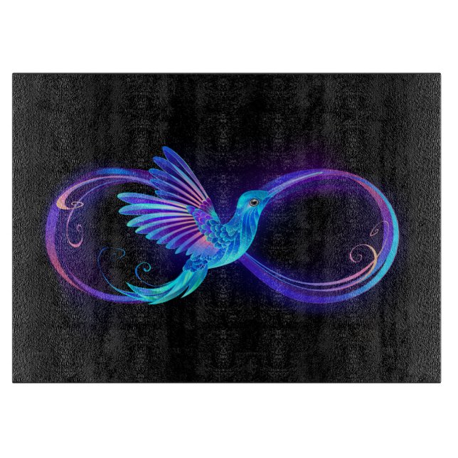 Planche À Découper Symbole de Neon Infinity par Glowing Hummingbird (Devant)