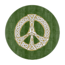 Symbole de paix celtique or et blanc