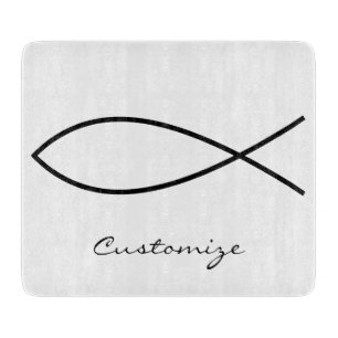 Planche À Découper Symbole de poisson chrétien Ichthys Thunder_Cove