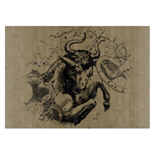 Planche À Découper Symbole de Taurus Constellation Hevelius circa 169 (Devant)