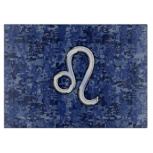 Planche À Découper Symbole du zodiaque Lion sur camouflage numérique 
