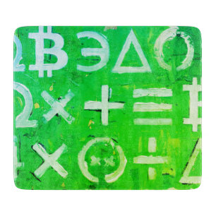 Planche À Découper Symboles de Bitcoin (Bright Profit Green - 5)