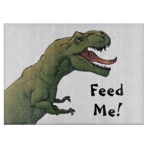 Planche À Découper T-Rex Me Nourrit ! Tableau Dinosaur Tyrannosaurus