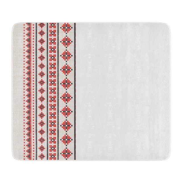 Planche À Découper Table de coupe avec ornement ukrainien. (Devant)