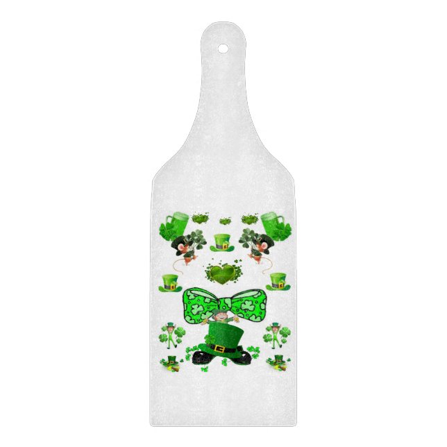 Planche À Découper Table de coupe de verre Bonne Saint Patrick's Day (Devant)