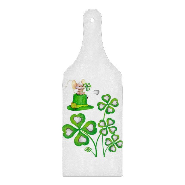 Planche À Découper Table de coupe de verre Bonne Saint Patrick's Day (Devant)