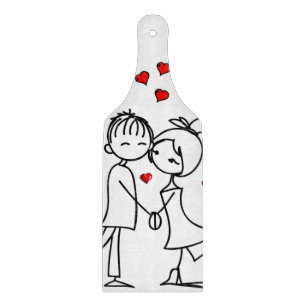 Planche À Découper Table de coupe de verre Saint-Valentin