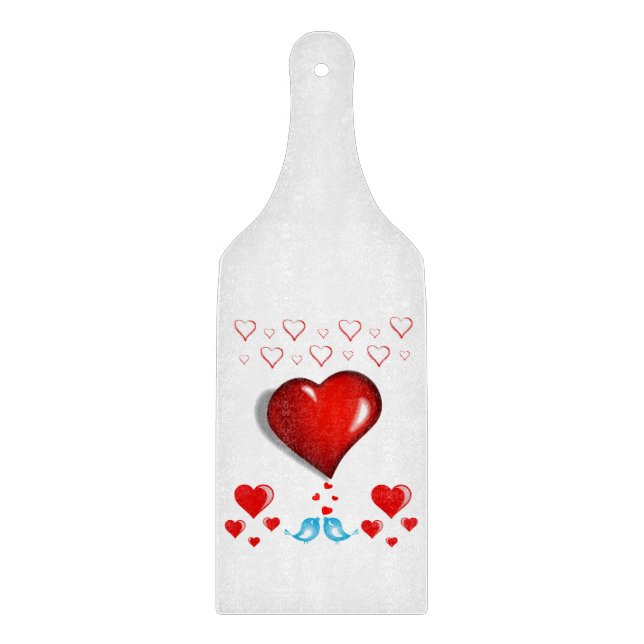 Planche À Découper Table de coupe de verre Saint-Valentin (Devant)