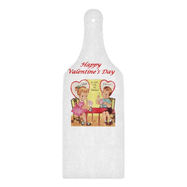 Planche À Découper Table de coupe de verre Saint-Valentin (Devant)