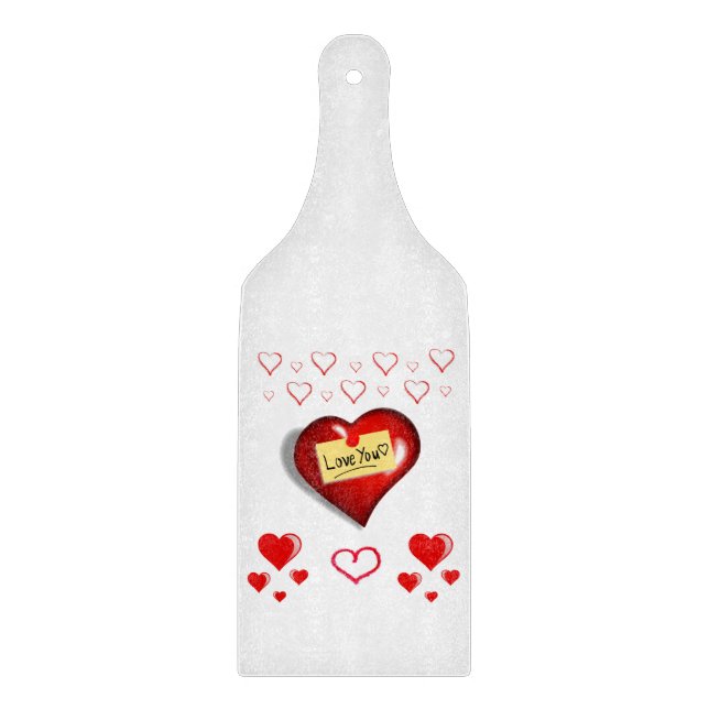 Planche À Découper Table de coupe de verre Saint-Valentin (Devant)