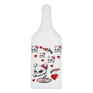 Planche À Découper Tableau de coupe en verre Crâne de la Saint-Valent