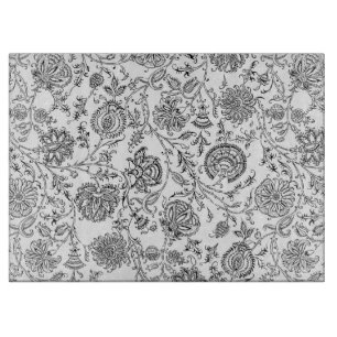 Planche À Découper Tableau de coupe floral noir