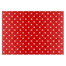 Planche À Découper Tableau de coupe Pois rouge