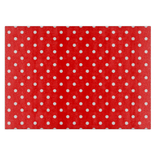 Planche À Découper Tableau de coupe Pois rouge