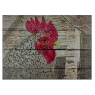 Planche À Découper Tableau de la grange de poulet rustique Rooster