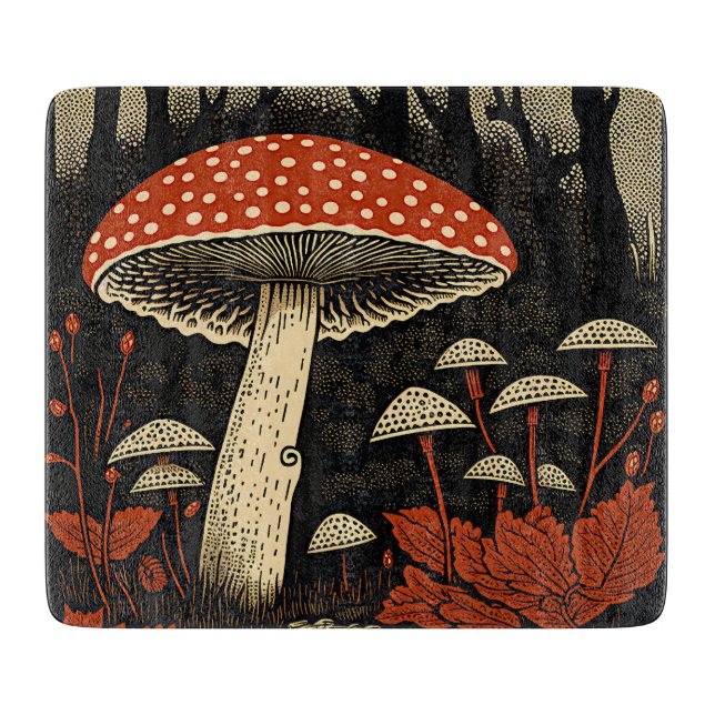 Planche À Découper Tabourets rouges - Amanita Muscaria (Devant)