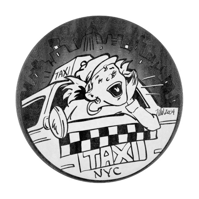 Planche À Découper Taxi fille (Devant)