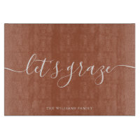 Terracotta Script Charcuterie Table de pâturage fa