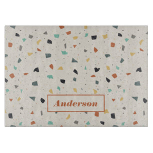Planche À Découper Terrazzo Tile Confetti Style Moderne Personnalisé