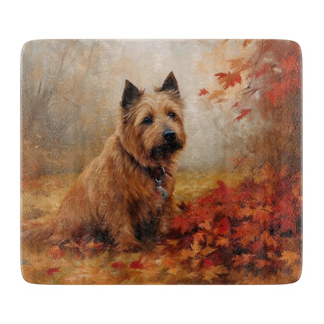 Planche À Découper Terrier australien en automne Leaves automne Inspi (Devant)