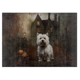 Planche À Découper Terrier blanc de l'ouest de l'Écosse Halloween Épo