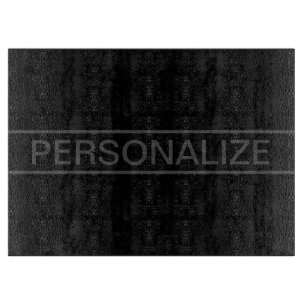 Planche À Découper Texte personnalisable Noir Moderne Gras & Gris F