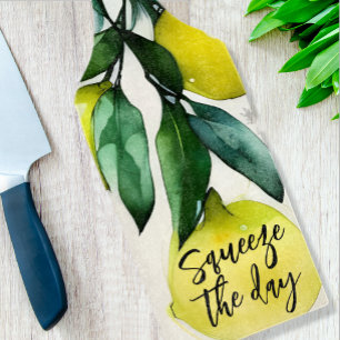 Planche À Découper Texte personnalisé de la branche d'arbre du citron