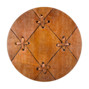 Planche À Découper Texture en cuir, détails de selvage naturel.