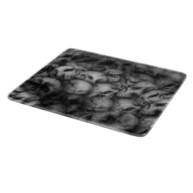 Planche À Découper textures de tête de crâne d'obscurité (Coin)