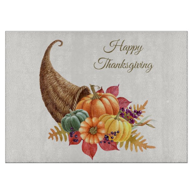 Planche À Découper Thanksgiving Cornucopia Cutboard (Devant)