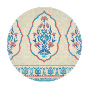 Planche À Découper Tissu floral ethnique : Élégance transparente