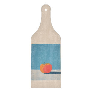Planche À Découper Tomate audacieuse sur Art minimaliste bleu