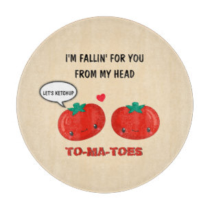 Planche À Découper Tomates en amour Cute Romantique Saint Valentin
