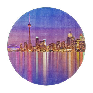 Planche À Découper Toronto Skyline au crépuscule