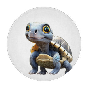Planche À Découper Tortue Bébé aux Grands Yeux
