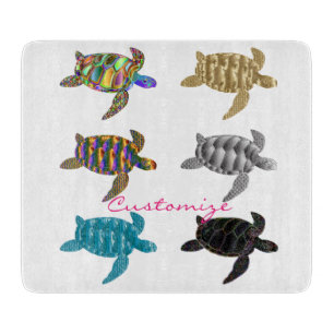 Planche À Découper Tortues de mer multicolores Thunder_Cove
