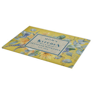 Planche À Découper Tournesol assaisonné avec la cuisine de maman d'am
