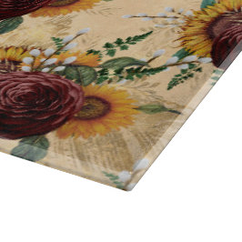 Planche À Découper Tournesol et Ranunculus